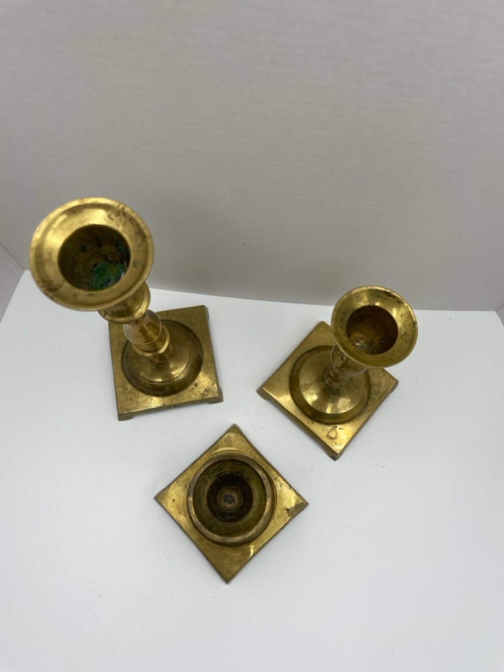 Brass Candlestick Set - Vintage Brass/Gold Home Accents - Picture 14 of 16